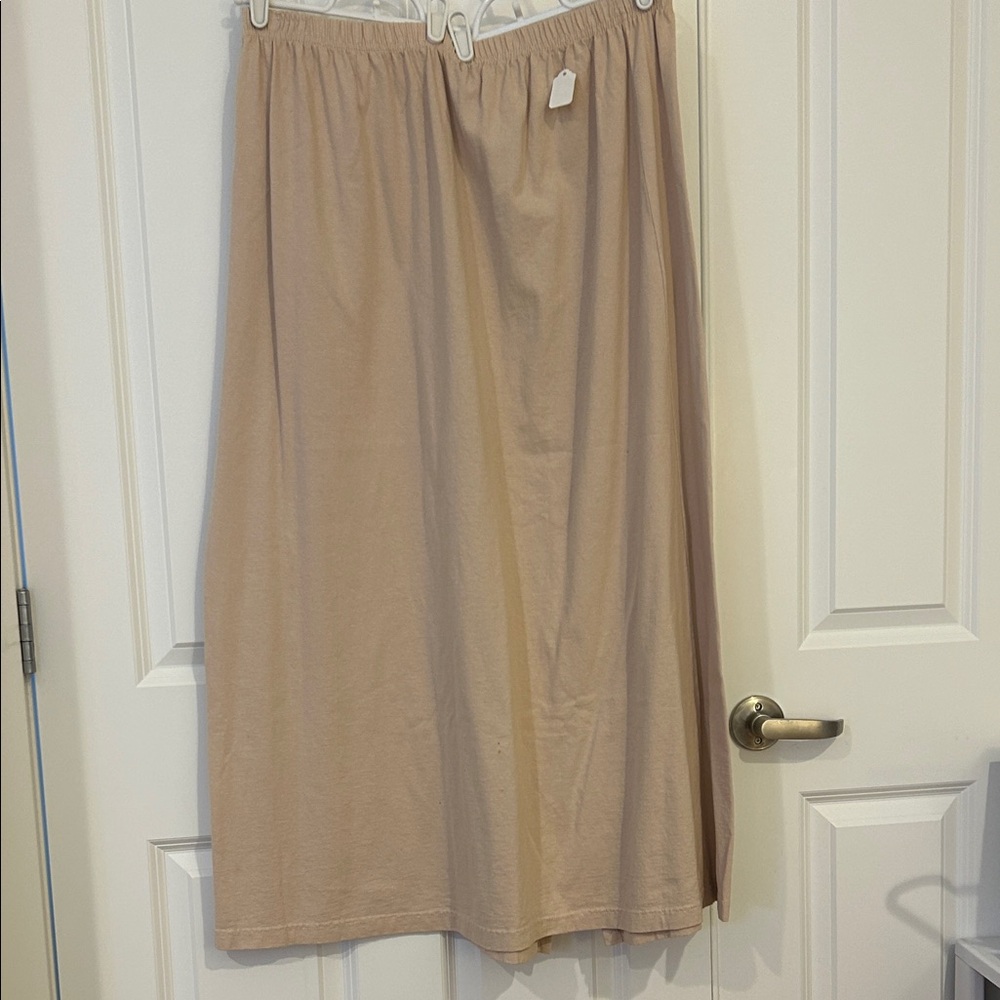 Classic Beige Midi Skirt